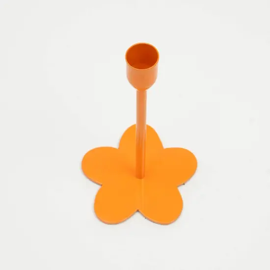 Floral Fusion Candle Holder, Orange {3}