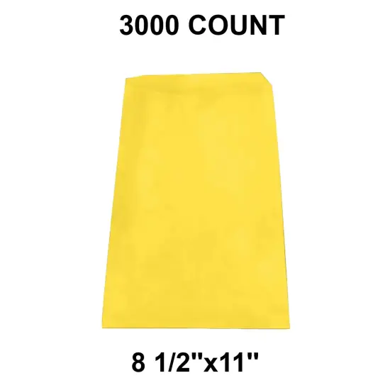 Premium Colored Paper Merchandise Bags 8 1/2" x 11" Sunbrite Yellow {1}