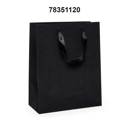 Glitter Grain Euro Totes 10 1/4'' x 4 3/4'' x 12 5/8'' for Elegant Packaging Black {3}