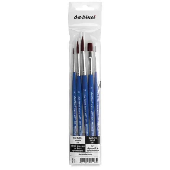 Da Vinci Forte Basic Synthetic Brushes - Assorted, Short Handler, Set of 5 {1}