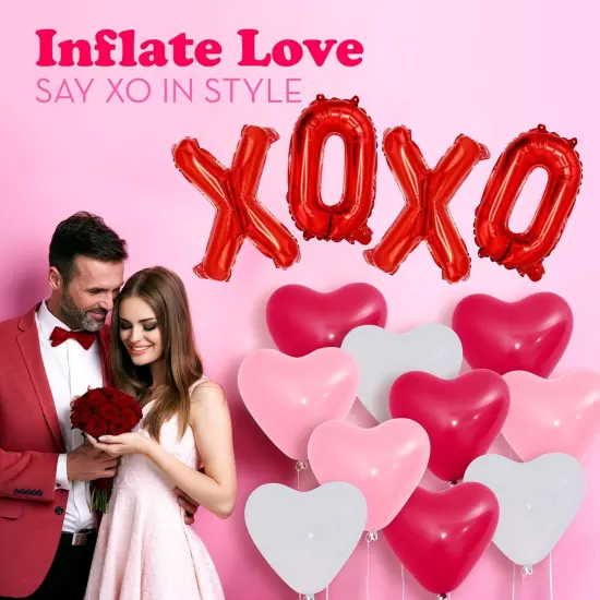 4E's Novelty 16 Inch XOXO Balloons - Valentine's Day Party Supplies Decorations {6}