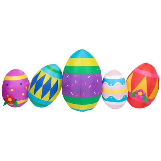 Northlight Inflatable Lighted Easter Eggs Outdoor Decoration - 10' Multi {3}