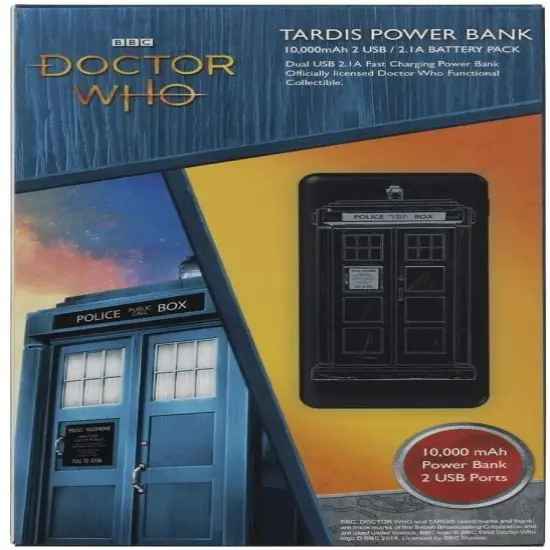 Doctor Who TARDIS 10,000mAh Power Bank with Dual 2.4A USB Charging Ports {5}