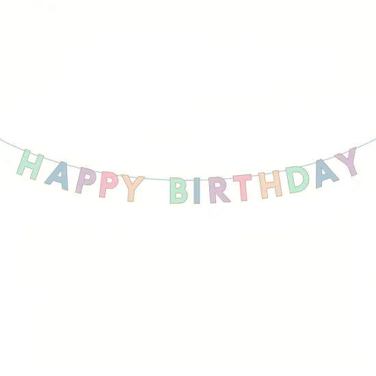 PASTEL HAPPY BIRTHDAY BANNER {2}