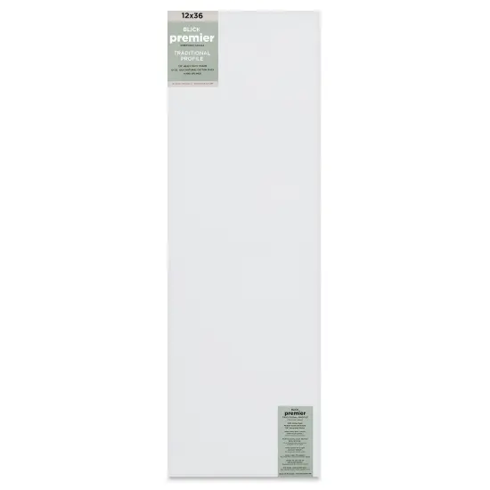 Blick Premier Stretched Cotton Canvas - Traditional Profile, Splined, 12" x 36" {1}