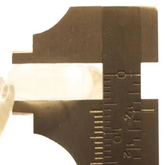 5 20mm Clear Quartz Glass with Light Yellow Lines Flat Oval Beads {4}