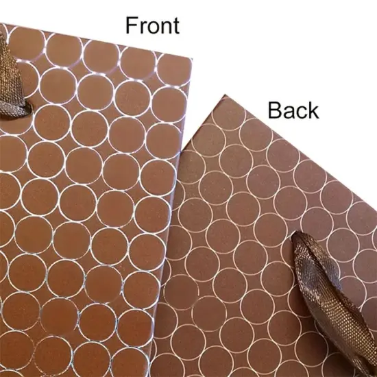 Embossed Dots Wine Gift Bag 14 1/8'' x 4 1/8'' x 14 1/4'' {6}