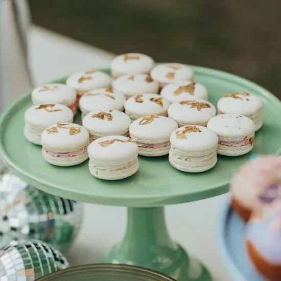 LARGE SAGE GREEN MELAMINE CAKE STAND {2}