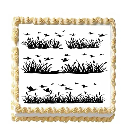 Ducks and Cattails Birthday Border Cake Side Strips {1}