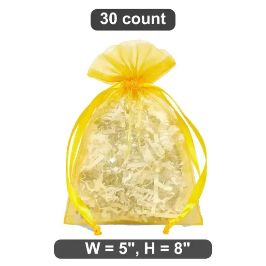 5&rdquo; x 8&rdquo; Organza Pouch Bags Elegant and Lightweight {1}