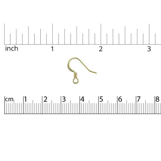 JewelrySupply French Hook Wire Flat with Spring Gold Plated (10-Pcs) {2}