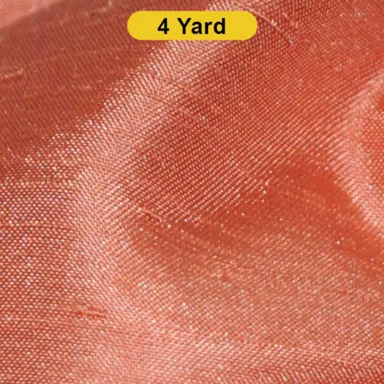 Shantung Satin Fabric 60" Reversible Satin Dupioni Silk Dark Coral {1}