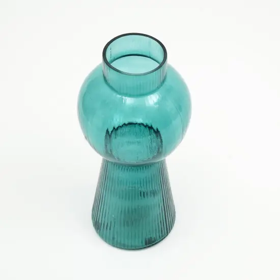 Modern Funnel Flare Glass Vase - 5 X 12 Inch {3}