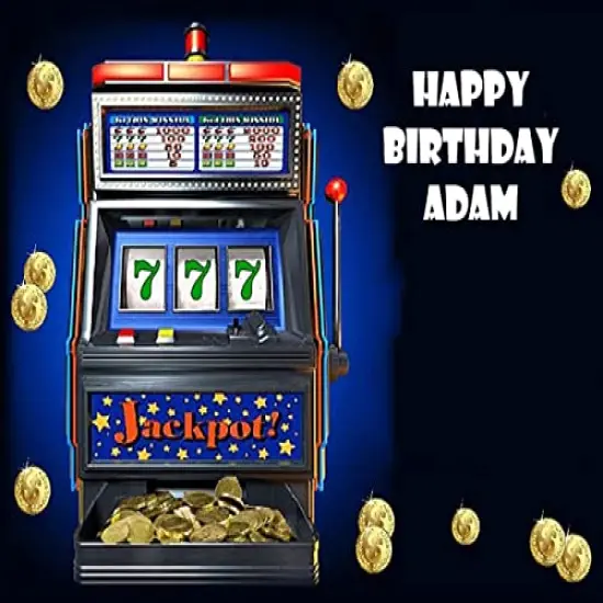 Slot Machine Edible Cake Image Cake Topper {1}