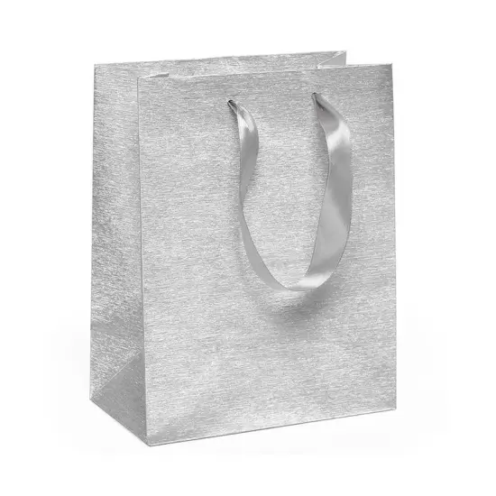Metallic Euro Totes Brushed Finish 7'' X 3 7/8'' X 9 1/16'' Sturdy {2}