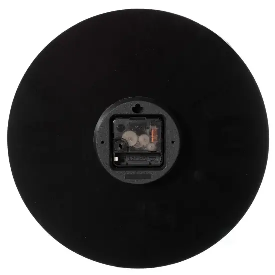 Clockswise Pack of 2 12 inch Black Decorative Unique Modern Round Glass Analog Wall Clock, Perfect for Office, Classroom, Living Room, Dining Room, Bed Room, Entryway and Kitchen Wall Decor. {4}