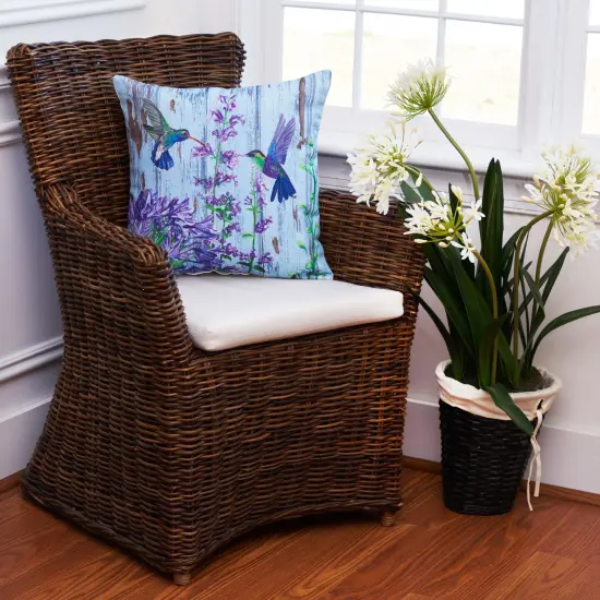Hummingbird Paradise Throw Indoor/Outdoor Accent Pillow {3}