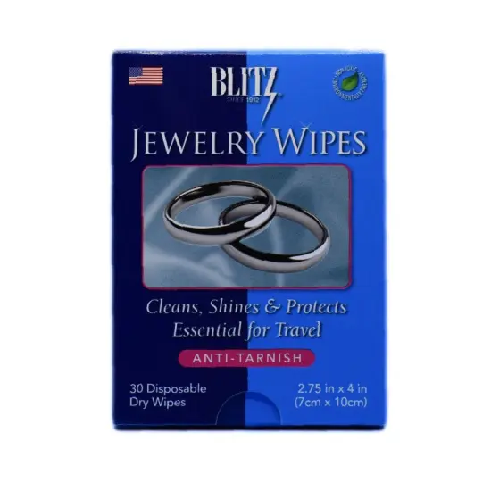 Blitz Jewelry Wipes - 30 Disposable Dry Wipes - Non-Toxic and Environmentally Friendly - Made in the USA {1}