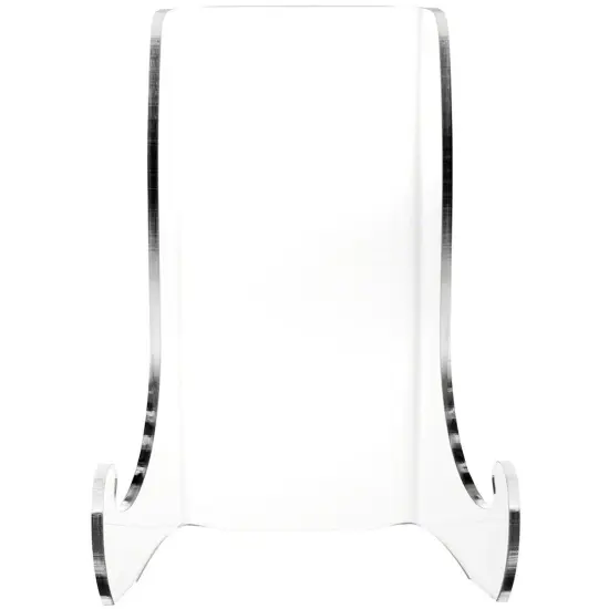 Plymor Clear Acrylic Flat Back Easel With Shallow Support Ledges, 7.5" H x 5.375" W x 4.25" D {3}