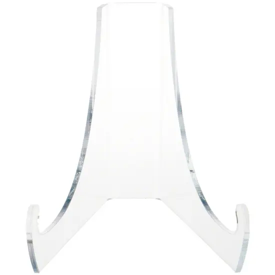 Plymor Clear Acrylic Flat Back Display Easel with Extra Deep Support Ledges, 8" H x 7" W x 10" D {3}