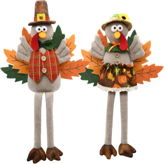 Stuffed Turkey Plush Couple Tabletop Centerpieces {1}