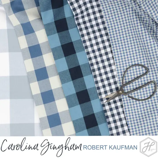 One Inch Carolina Gingham in Grey (p-9811-12) | Carolina Gingham Yarn Dyed | Robert Kaufman {2}