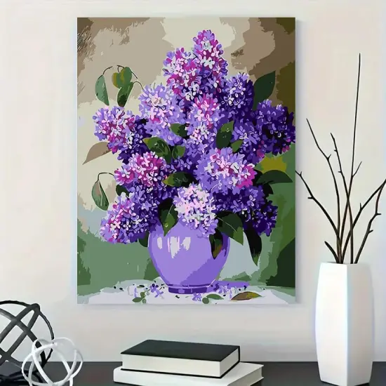 Easy Paint by Numbers Kit for Adults Beginner, Violet Adult Paint by Number Kits on Canvas, DIY Painting with Numbers for Adults, Acrylic Simple Oil Paint by Number Kits for Home Wall Decor 16 x 20 In {5}