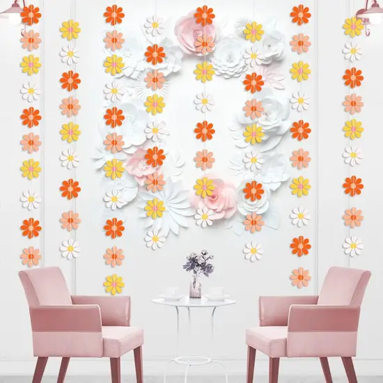 Daisy Groovy Boho Party Banner - Colorful Daisy Flower Banner for Hippie Party, Two Groovy Birthday, Baby Shower, Home & Classroom Decorations {4}