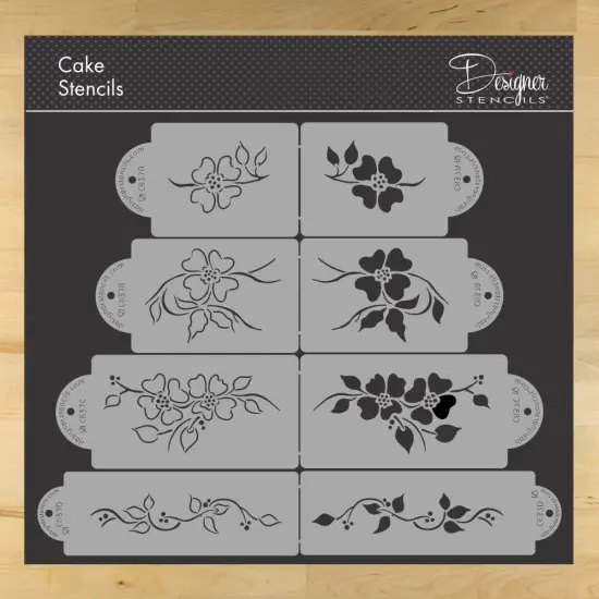 Multi-Layer Dogwood Cookie Stencil Set | C837 by Designer Stencils | Cookie Decorating Tools | {1}
