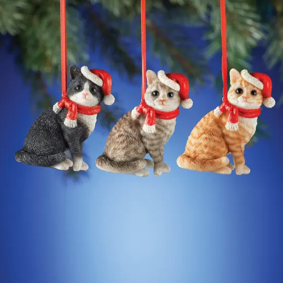 Collections Etc Santa Cat Ornament {4}