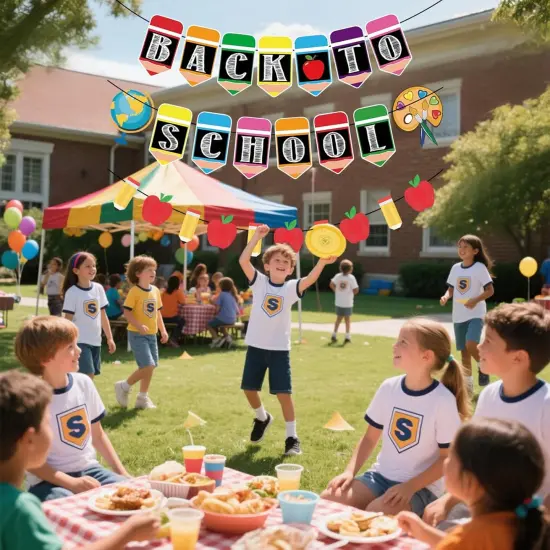 3pcs Pre-Strung Back To School Banner {5}