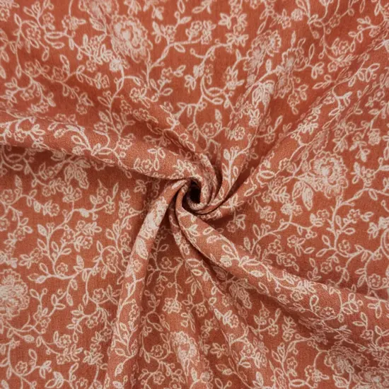 1 Yard Canyon Sunset Rayon Crinkle Fabric Lightweight Soft Apparel 50/52 Inch Width {1}