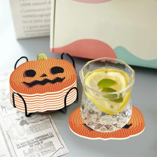 8 Pcs Diamond Painting Coasters kit with Holder {5}