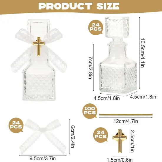 24 Set Holy Water Bottles - 50ml {2}