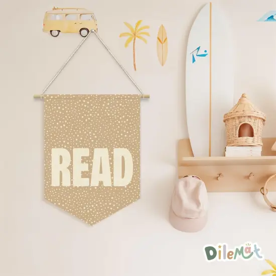 Read Sign for Classroom Linen Pennant Banner {5}