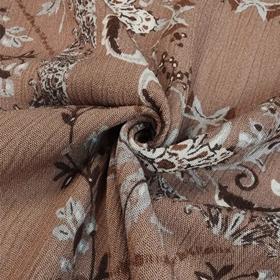 1 Yard Rayon Crinkle Crepon Fabric Rose, 50/52" Wide Lightweight Apparel Material {1}