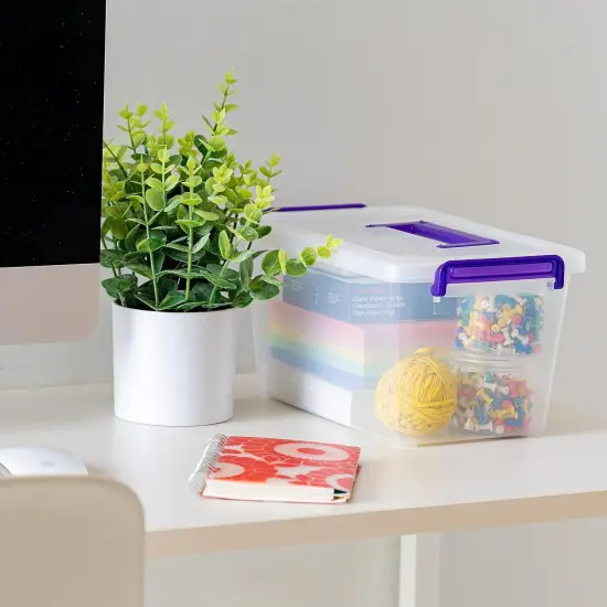 Plastic Storage Bins with Lids {3}