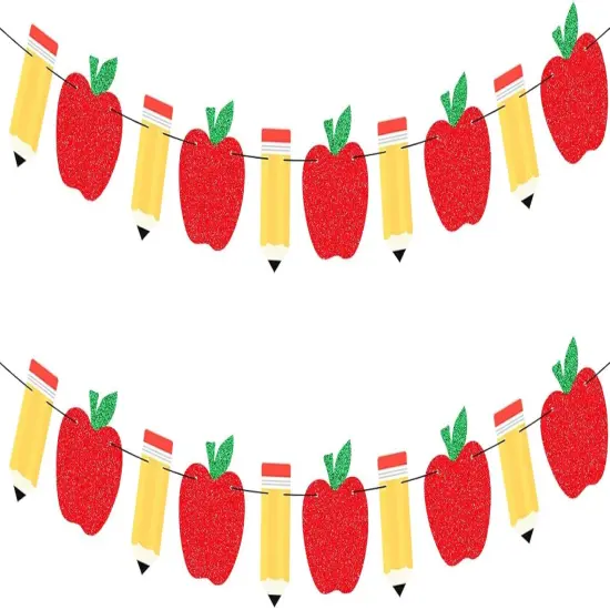 2 Pack Apple Pencil Garland Banner {1}