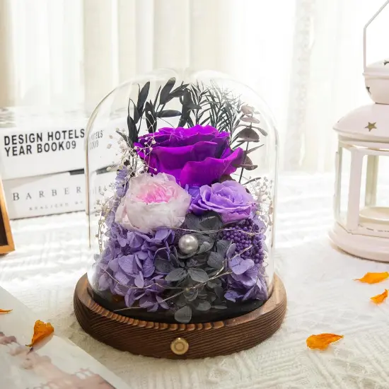 Large Preserved Flowers with Card & Box {3}