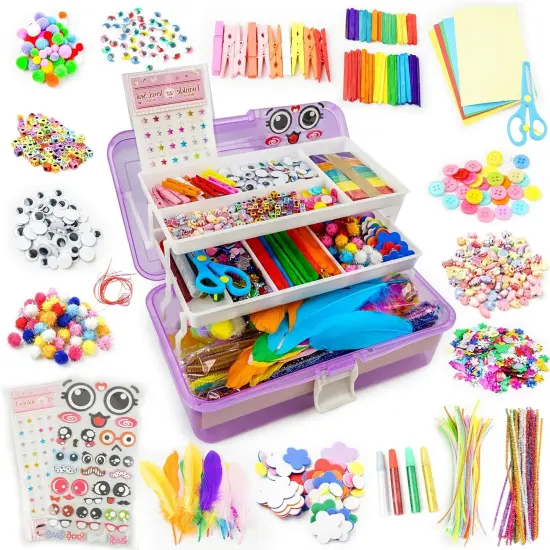 1000+ PCS Toddler DIY Craft Art Supply Set {1}