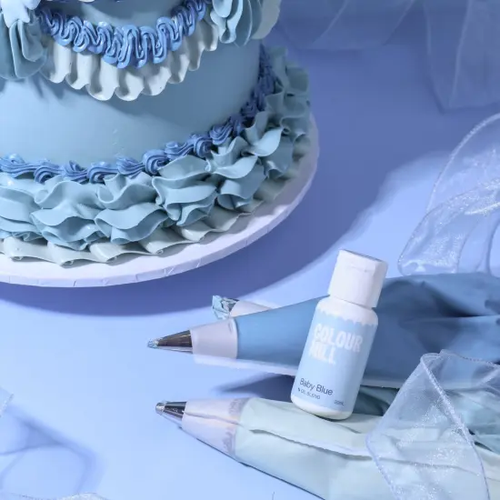 20ml Baby Blue Oil Based Colouring for Vibrant Buttercream Ganache Fondant Cake Batter and More {3}