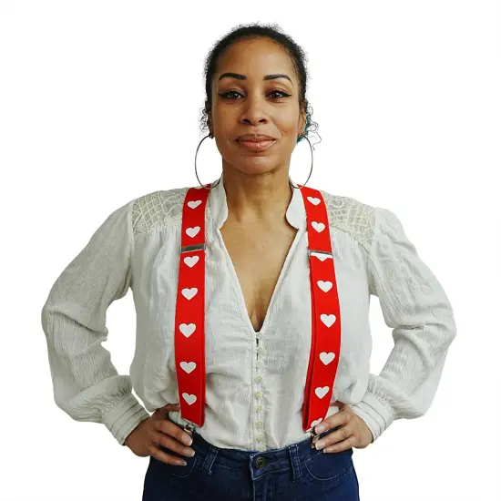 Valentine's Day Heart Adult Costume Suspenders {5}