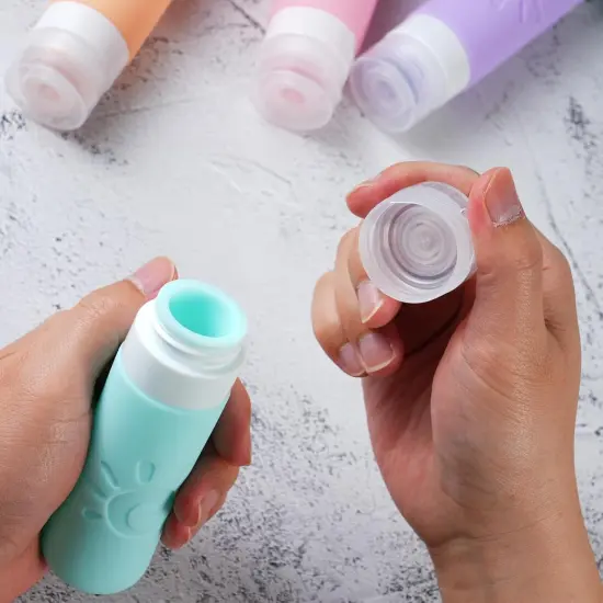 Travel Bottles Leak Proof Travel Tubs - (Multicolored C) {4}