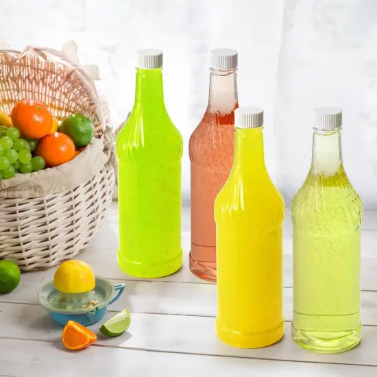 8 Pack 33 oz Plastic Soda Bottles with Caps {4}