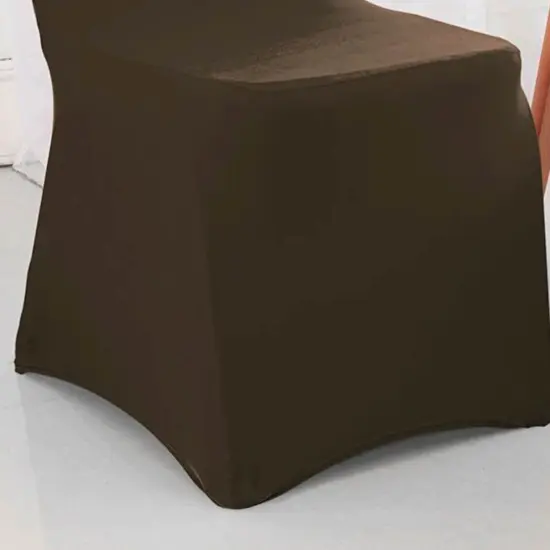 1 Piece Spandex Banquet Chair Cover Chocolate Stretch Wrinkle Resistant Event Decoration {4}