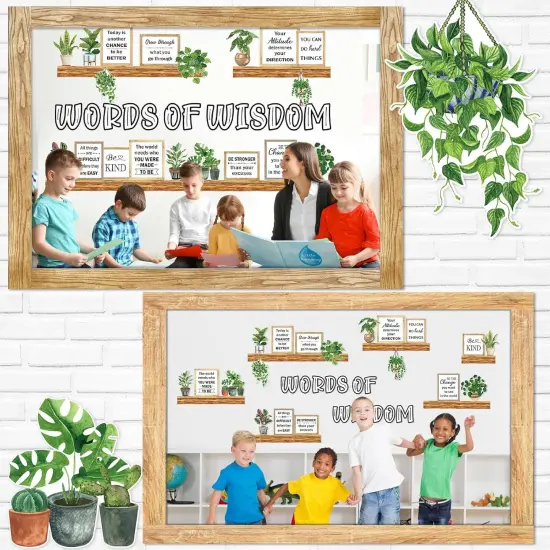 Bookshelf Bulletin Board Set Plant {4}