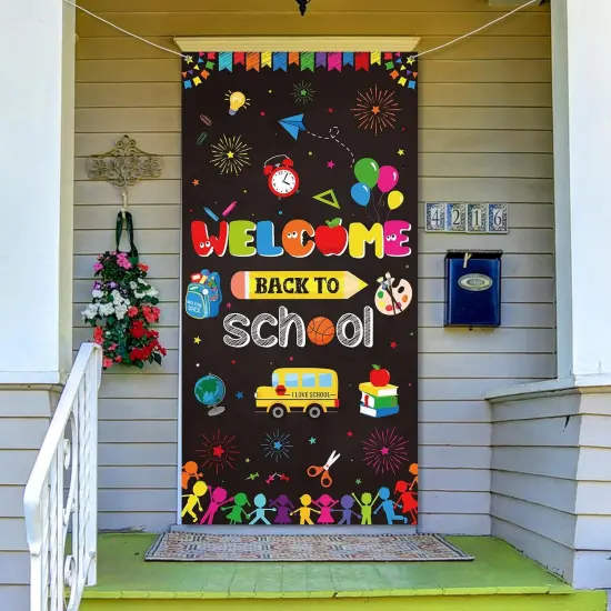 Welcome Back to School Door Cover Banner Decoration {1}