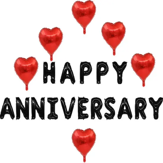 Happy Anniversary Balloon Banner {1}
