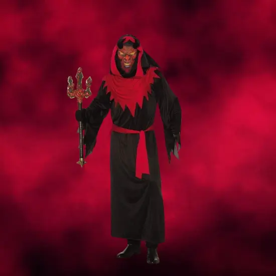Demon Master Adult Costume Robe, Belt & Mask {3}