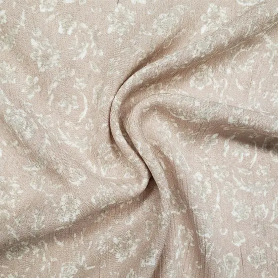 1 Yard Tan Rayon Crinkle Woven Fabric 100% Rayon Lightweight Crepon, 50/52" Width {3}
